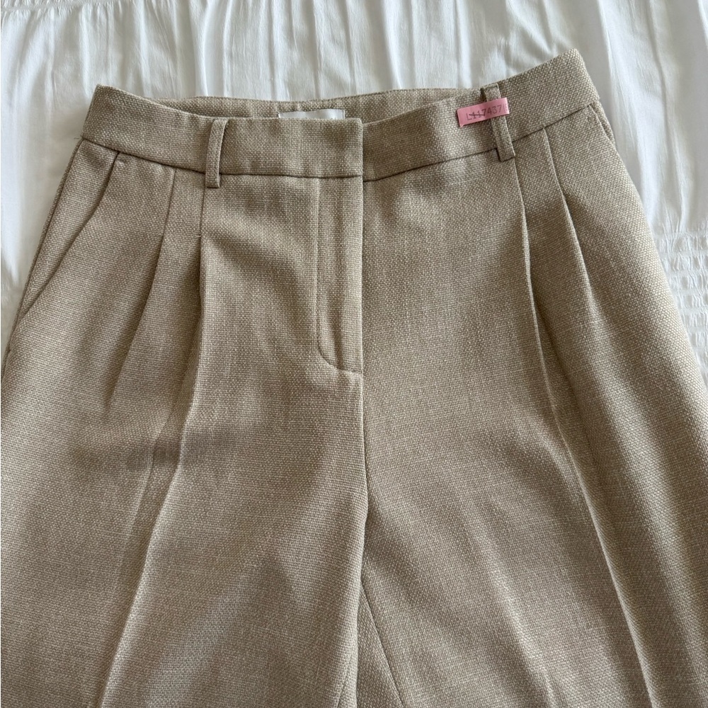 House of Harlow 1960 Taupe Wide-Leg Trousers - Picture 4 of 8